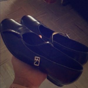 Black tap shoes